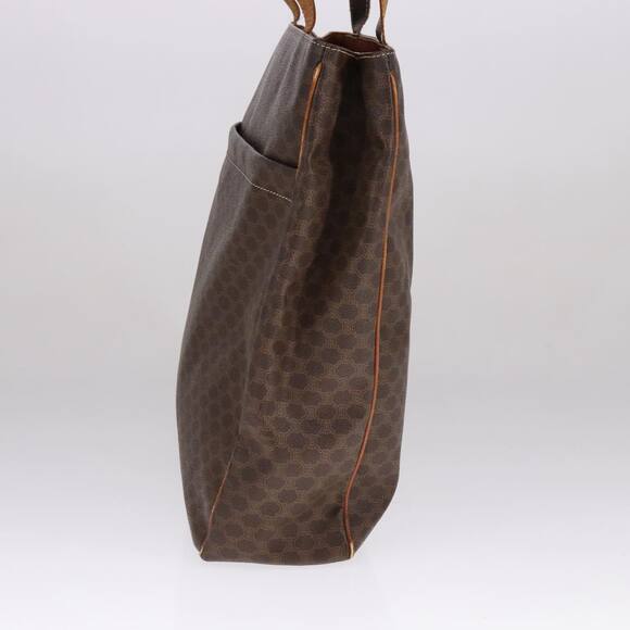 CELINE Macadam Canvas Tote Bag Pvc Brown Gold - Picture 4 of 16